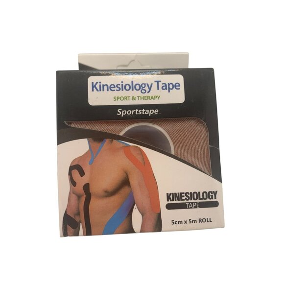Kinesiology Tape Sport & Therapy 5cm X 5m Roll For Muscle Pain & Sports Injuries - Picture 1 of 2